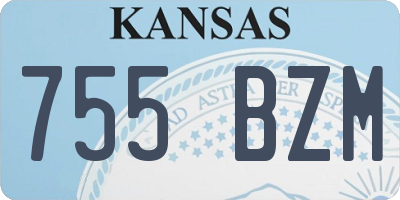 KS license plate 755BZM