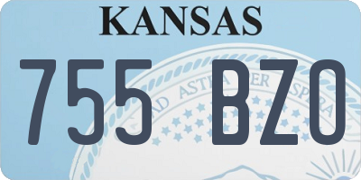 KS license plate 755BZO