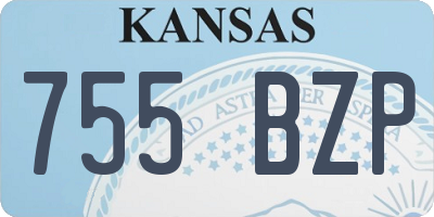 KS license plate 755BZP