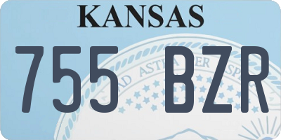 KS license plate 755BZR
