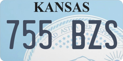 KS license plate 755BZS