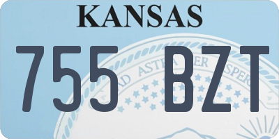 KS license plate 755BZT