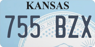 KS license plate 755BZX