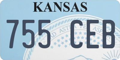 KS license plate 755CEB