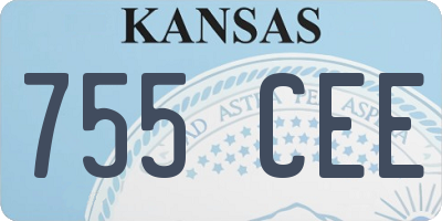 KS license plate 755CEE