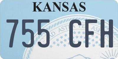 KS license plate 755CFH