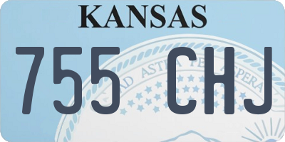 KS license plate 755CHJ