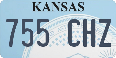 KS license plate 755CHZ