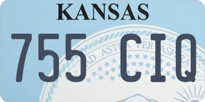 KS license plate 755CIQ