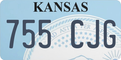 KS license plate 755CJG
