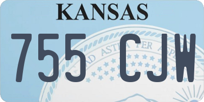 KS license plate 755CJW