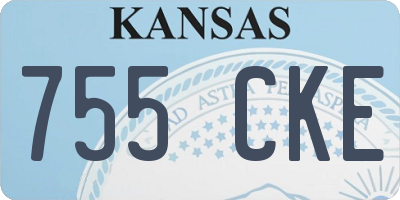 KS license plate 755CKE