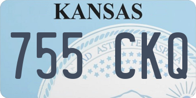 KS license plate 755CKQ