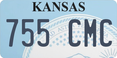 KS license plate 755CMC
