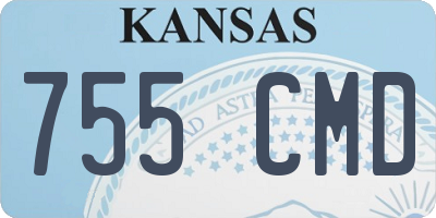 KS license plate 755CMD