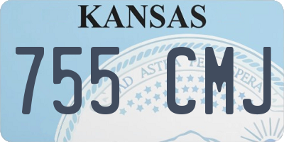 KS license plate 755CMJ