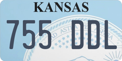 KS license plate 755DDL