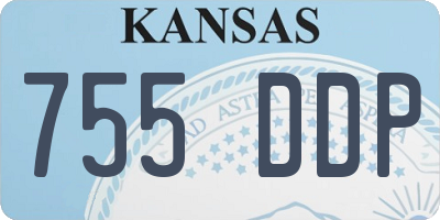 KS license plate 755DDP