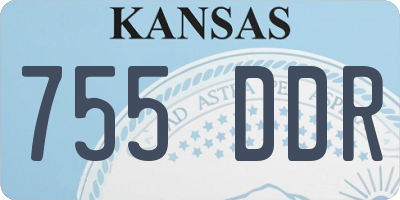 KS license plate 755DDR
