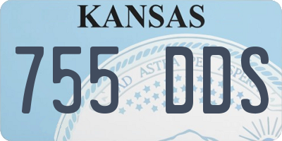 KS license plate 755DDS
