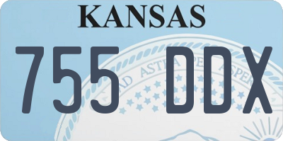 KS license plate 755DDX