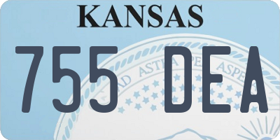 KS license plate 755DEA