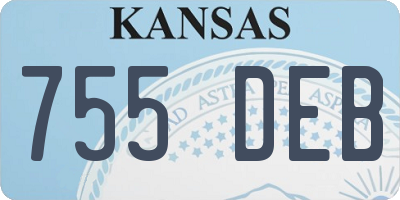 KS license plate 755DEB