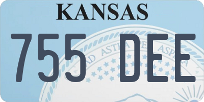 KS license plate 755DEE