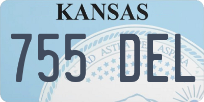 KS license plate 755DEL