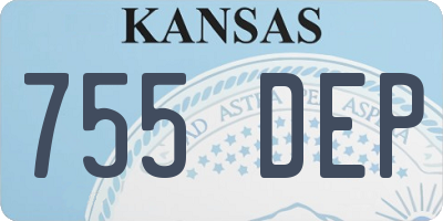 KS license plate 755DEP