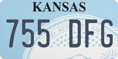 KS license plate 755DFG