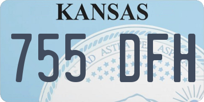 KS license plate 755DFH