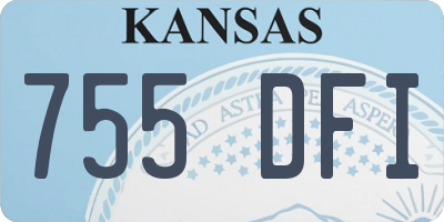KS license plate 755DFI