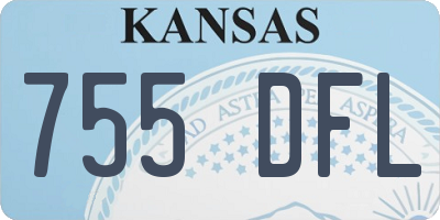 KS license plate 755DFL