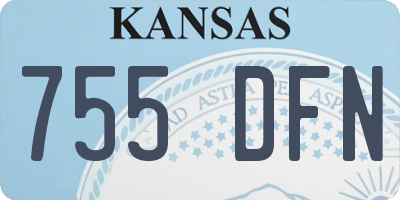 KS license plate 755DFN