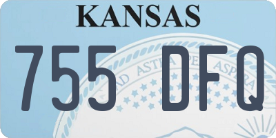 KS license plate 755DFQ