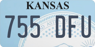 KS license plate 755DFU