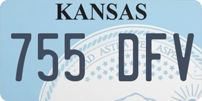 KS license plate 755DFV