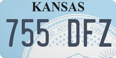 KS license plate 755DFZ