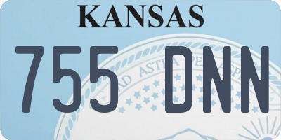 KS license plate 755DNN