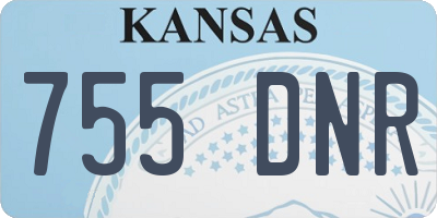 KS license plate 755DNR
