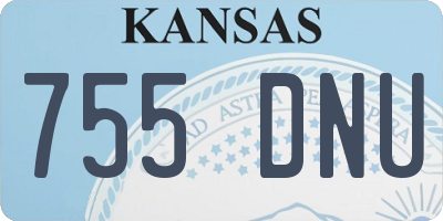 KS license plate 755DNU