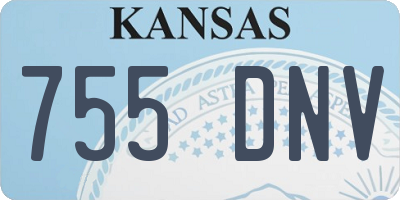 KS license plate 755DNV