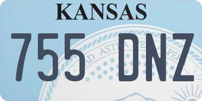 KS license plate 755DNZ