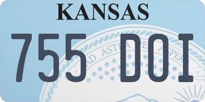 KS license plate 755DOI