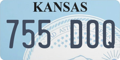 KS license plate 755DOQ