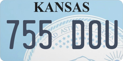 KS license plate 755DOU