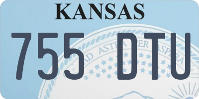 KS license plate 755DTU