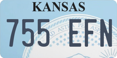 KS license plate 755EFN