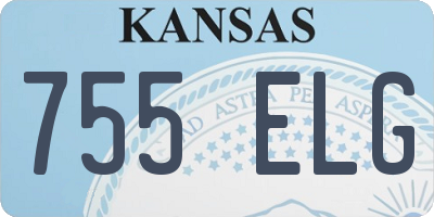 KS license plate 755ELG